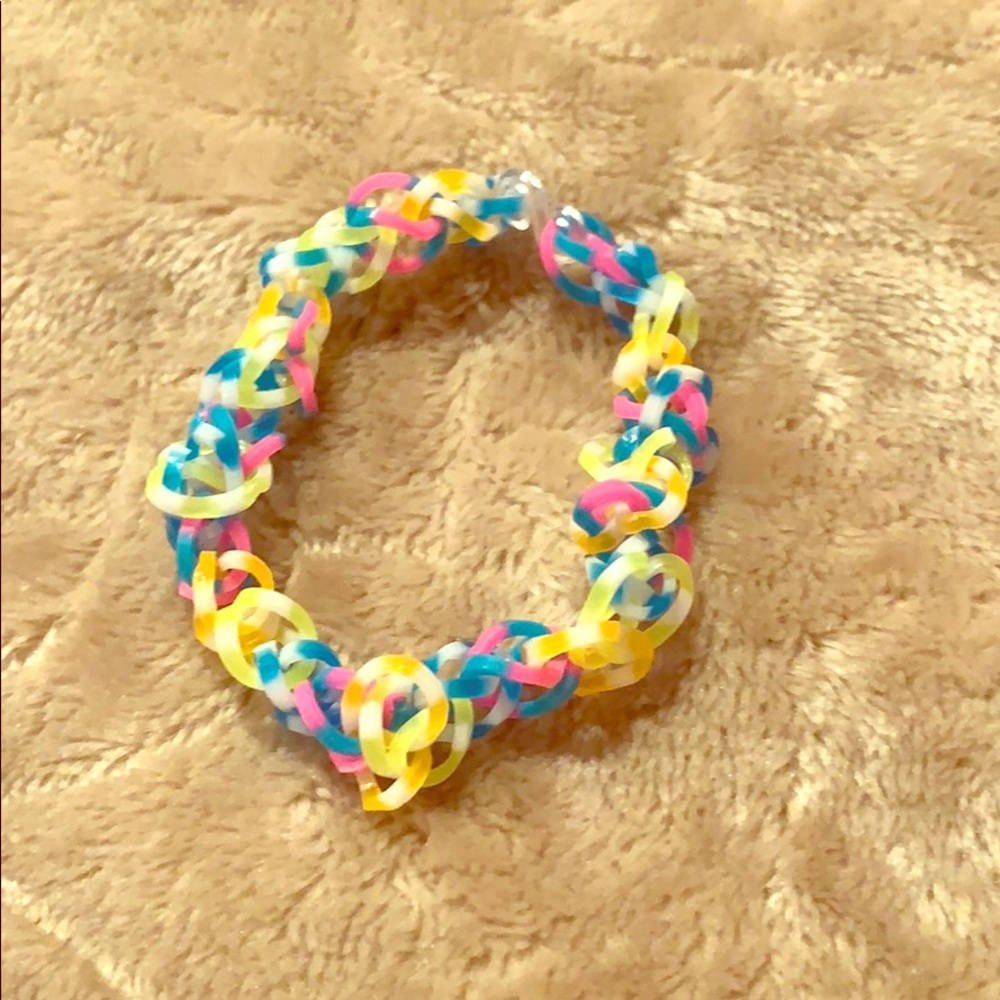 Rubber band bracelet.